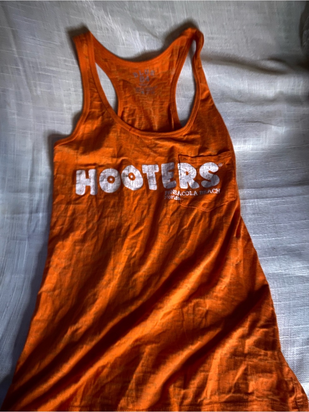 Hooters Orange Racerback Tank Top - Branded Home Games Apparel
